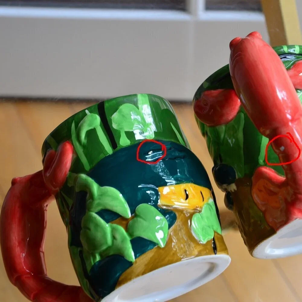 Set of Two Louisiana Lobster Mugs